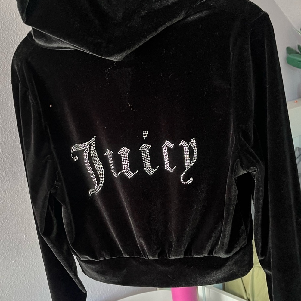 Velvet cropped zip up